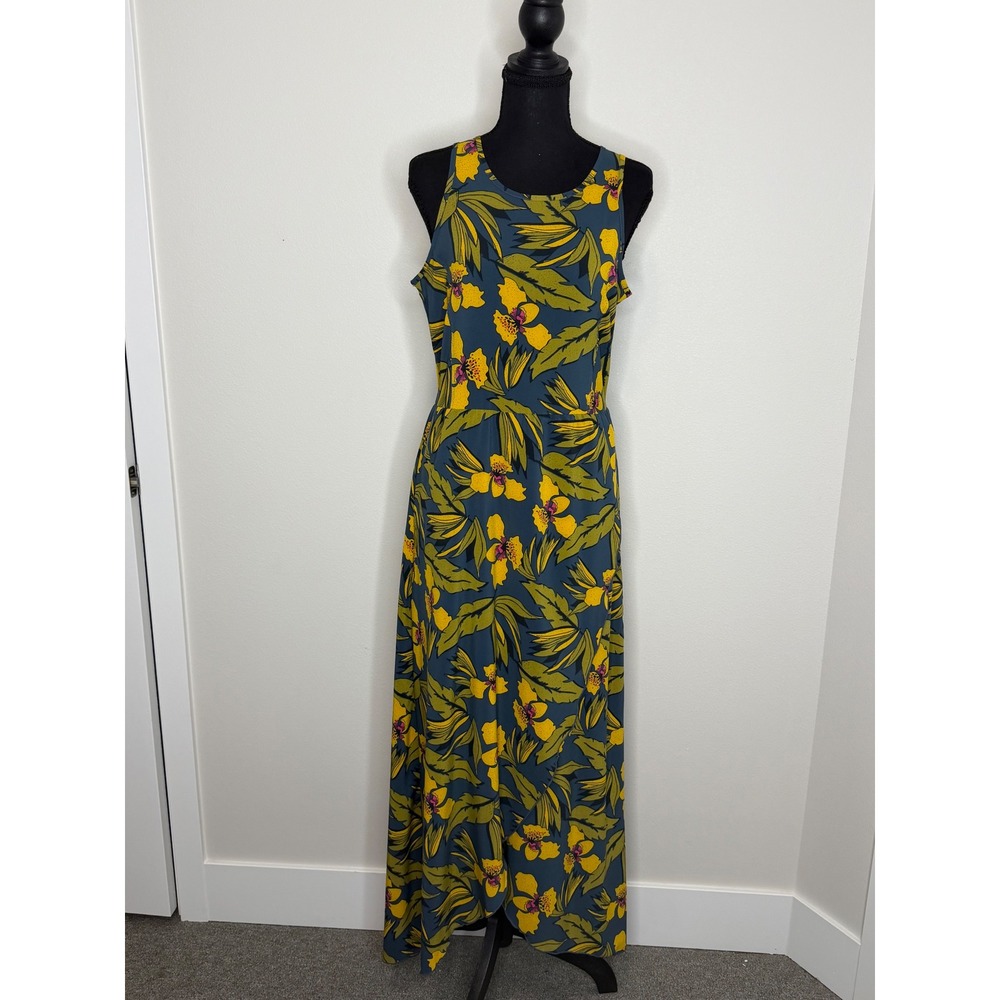 Toad & Co Women's Blue Yellow Sunkissed Floral Maxi Dress